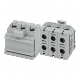 Клеммы силовые вводные КСВ ЭРА NO-224-143 тройная (KE61.03) 6-50 мм2 L серая