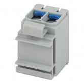 Клеммы силовые вводные КСВ ЭРА NO-224-138 двойная (KE66.2) 6-50 мм2 N синяя