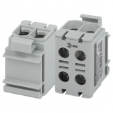 Клеммы силовые вводные КСВ ЭРА NO-224-137 двойная (KE66) 6-50 мм2 L серая