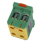 Клеммы силовые вводные КСВ ЭРА NO-224-142 двойная (KE67.3) 16-95 мм2 PE желтая/зеленая