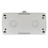 Розетка двойная EKF Мурманск 16А с заземлением с защитными шторками и крышкой IP54 серый