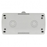 Блок розетка с заземлением и крышкой + одноклавишный выключатель EKF Мурманск IP54 серый