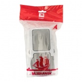 Блок розетка с заземлением и крышкой + одноклавишный выключатель EKF Мурманск IP54 серый