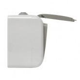 Блок розетка с заземлением и крышкой + двухклавишный выключатель EKF Мурманск IP54 серый