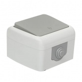 Переключатель одноклавишный EKF Мурманск 10А IP54 серый