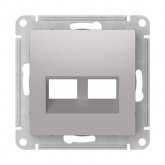 Накладка двойная для информационных функций SE AtlasDesign типа Keystone, алюминий