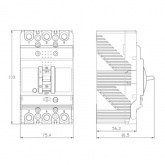 Автоматический выключатель DKC YON MGS125 3P 20-25A регулировка теплового расцепителя 18кА (автомат электрический)
