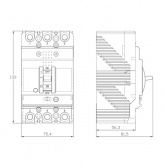 Автоматический выключатель DKC YON MGS125 3P 16-20A регулировка теплового расцепителя 25кА (автомат электрический)
