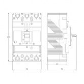 Автоматический выключатель DKC YON MGS160 3P 32-40A регулировка теплового расцепителя 25кА (автомат электрический)