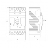 Автоматический выключатель DKC YON MGS160 3P 40-50A регулировка теплового расцепителя 25кА (автомат электрический)