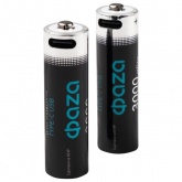 Аккумулятор литиевый Фаzа AA 1.5В Li-Ion 3000мА.ч зарядка от Type-C, шнур в комплекте (упаковка 2шт)
