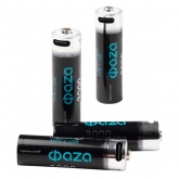 Аккумулятор литиевый Фаzа AA 1.5В Li-Ion 3000мА.ч зарядка от Type-C, шнур в комплекте (упаковка 4шт)