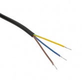 Кабель для подключения светодиодных линейных светильников EKF ДБО-60/120/150 черный 1 метр 3x0,75