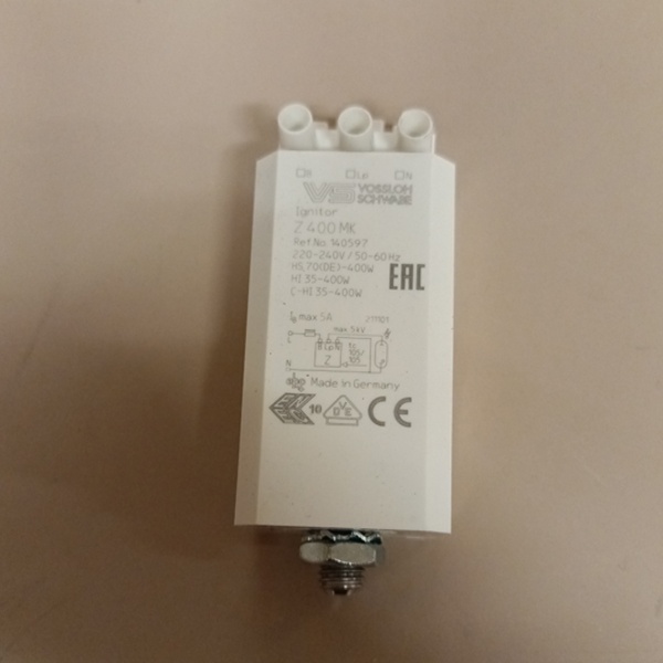 Импульсное зажигающее устройство для металлогалогенных и натриевых ламп мощностью 35-400 Ватт для сети 220-240 Вольт.