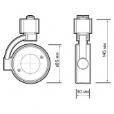 Светильник трековый однофазный JazzWay PTR 32 под лампу GX53 BL 230V IP20 черный
