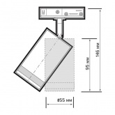 Светильник трековый однофазный JazzWay PTR 38 под лампу GU10 BL 230V IP20 черный