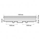 Светильник светодиодный фасадный JazzWay PWW 1000 24W 3000K 85-265V 15° 2400Lm IP67 1000x44x26mm