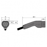 Зарядное устройство (станция) для электромобиля JazzWay PVC-02 380V-16A-11kW 3ф Type 2