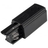 Коннектор для трехфазного шинопровода JazzWay 3P PTR EC-BL Left левый черный сетевой