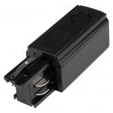 Коннектор для трехфазного шинопровода JazzWay 3P PTR EC-BL Right правый черный сетевой