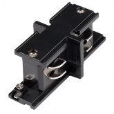 Коннектор для трехфазного шинопровода JazzWay 3P PTR CI-BL SHORT прямой внутренний черный