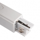 Коннектор для трехфазного шинопровода JazzWay 3P PTR CI-WH LONG прямой внешний белый