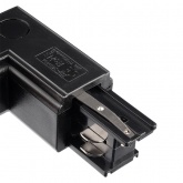 Коннектор для трехфазного шинопровода JazzWay 3P PTR CL-BL INT угловой внутренний черный