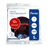 Светодиодная COB лента Feron LS630 400SMD(2110) 7Вт/м 12V красный IP20 5000x3x1.8mm