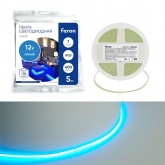 Светодиодная COB лента Feron LS630 400SMD(2110) 7Вт/м 12V синий IP20 5000x3x1.8mm
