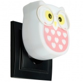 Светильник ночник Сова Feron FN1169 3LED 0,5W 220V белый