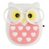 Светильник ночник Сова Feron FN1169 3LED 0,5W 220V белый