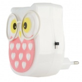 Светильник ночник Сова Feron FN1169 3LED 0,5W 220V белый