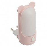 Светильник ночник Мишка Feron FN1172 8LED 2700K/6500K 0,8W 220V розовый