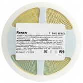Светодиодная COB лента Feron LS532 320SMD(2110) 10Вт/м 24V 6500K IP20 5000x5x1.8mm