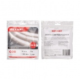 Светодиодная COB лента Rexant 384 LED/м, 10Вт/м 4000K 24V белый свет IP20 5000x8mm