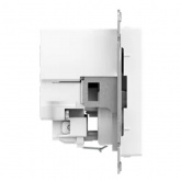 Механизм розетки EKF 2P+E 16А с USB-A+С со шторками Эпика белый