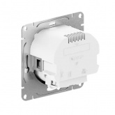 Механизм розетки EKF 2P+E 16А с USB-A+С со шторками Эпика белый