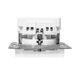 Механизм розетки EKF 2P+E 16А с USB-A+С со шторками Эпика белый