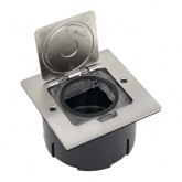 Лючок напольный EKF C-Line 2 под один механизм 45х45 (2 модуля) с коробкой для фальшпола