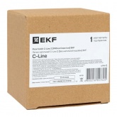 Лючок напольный EKF C-Line 2 под один механизм 45х45 (2 модуля) с коробкой для фальшпола