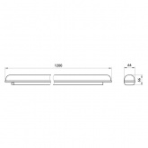 Светильник светодиодный SPP-202-0-65K-L36 36W 6500K 4860Lm IP65 1200mm проходной, матовый