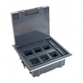 Лючок напольный с изменяемой глубиной EKF C-Line 12 6шт 45х45мм с горизонтальной приборной рамкой