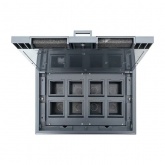 Лючок напольный с изменяемой глубиной EKF C-Line 16  под 8 механизмов 45х45мм с приборной рамкой