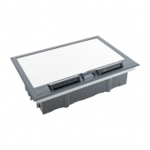 Лючок напольный с изменяемой глубиной EKF C-Line 16  под 8 механизмов 45х45мм с приборной рамкой