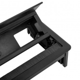 Встраиваемый настольный розеточный блок EKF выдвижной на 8 модулей C-Line черный