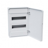 Щит навесной КЭАЗ OptiBox Pro 24-NNR-IP40 24 (2x12) модулей непрозрачная белая дверца IP40 (электрический шкаф)