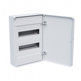 Щит навесной КЭАЗ OptiBox Pro 24-NNR-IP40 24 (2x12) модулей непрозрачная белая дверца IP40 (электрический шкаф)