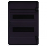 Щит навесной КЭАЗ OptiBox Pro 24-NKR-IP40 24 (2x12) модулей прозрачная черная дверца IP40 (электрический шкаф)