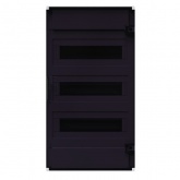 Щит навесной КЭАЗ OptiBox Pro 36-NKR-IP40 36 (3x12) модулей прозрачная черная дверца IP40 (электрический шкаф)