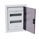 Щит встраиваемый КЭАЗ OptiBox Pro 24-VKR-IP40 24 (2x12) модулей прозрачная черная дверца IP40